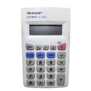 SHARP EL-233S Calculator Pocket White Basic Portable 8-Digit Display